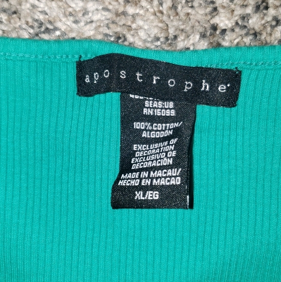 Apostrophe| 100% Cotton Lace Trimmed Ribbed Tank Top - Picture 2 of 5